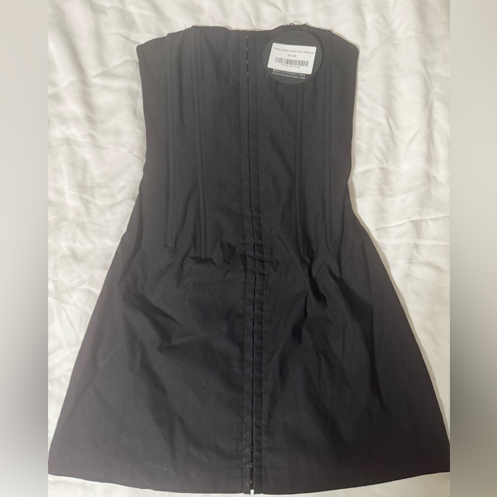 White Fox Black Strapless Dress